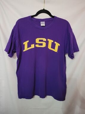 Gildan LSU Purple Short-Sleeve Logo T-Shirt